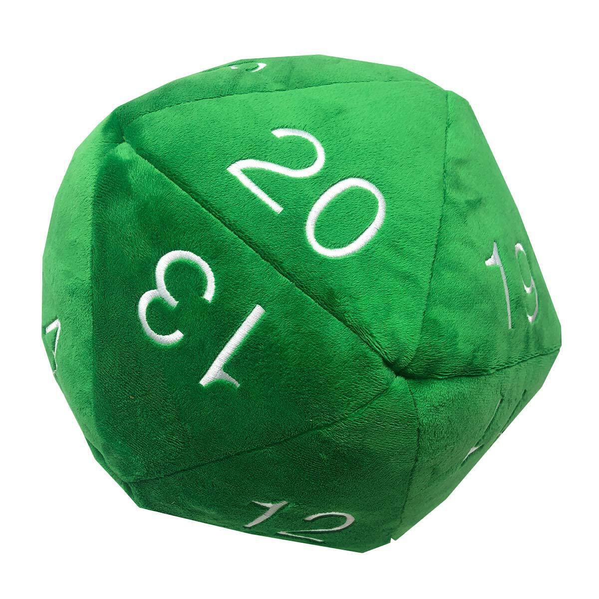 Ultra Pro E-15234 Jumbo D20 Novelty Dice Plush-Green with White Numbering
