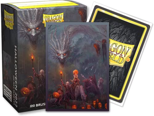 Arcane Tinmen Dragon Shield Sleeves – Limited Edition Brushed Art: Halloween 2022 100 CT - MTG Card Sleeves are Smooth & Tough - Compatible with Pokemon & Magic The Gathering Cards (AT-12079)