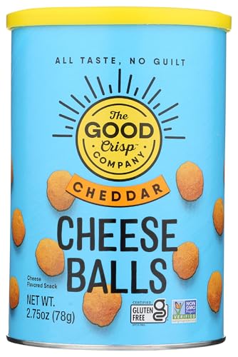 The Good Crisp Company, Cheese Balls Cheddar, 2.75 Ounce