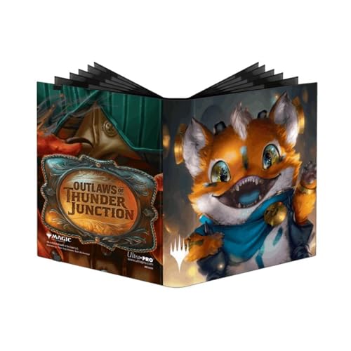 Ultra PRO - Outlaws of Thunder Junction 4-Pocket PRO-Binder Ft. Loot and Set Logo Belt Buckle for Magic The Gathering, Premium Exclusive Artwork Baseball, Yugioh & Trading Card Game Storage Solution