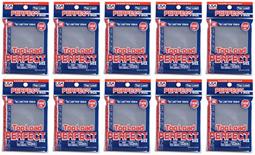 KMC Perfect Size Sleeves Topload Standard Size [10 Packs] USA Packaging