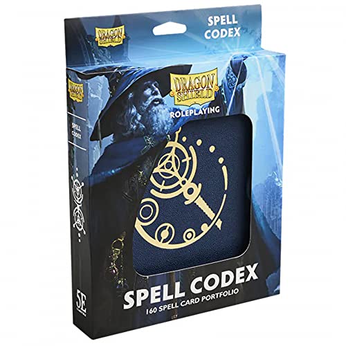 Dragon Shield: Roleplaying Spell Codex: Midnight Blue – Compatible with Official DND Spell Cards – Dry Erase Marker and 5e Compatible Spell Slot Tracker Included