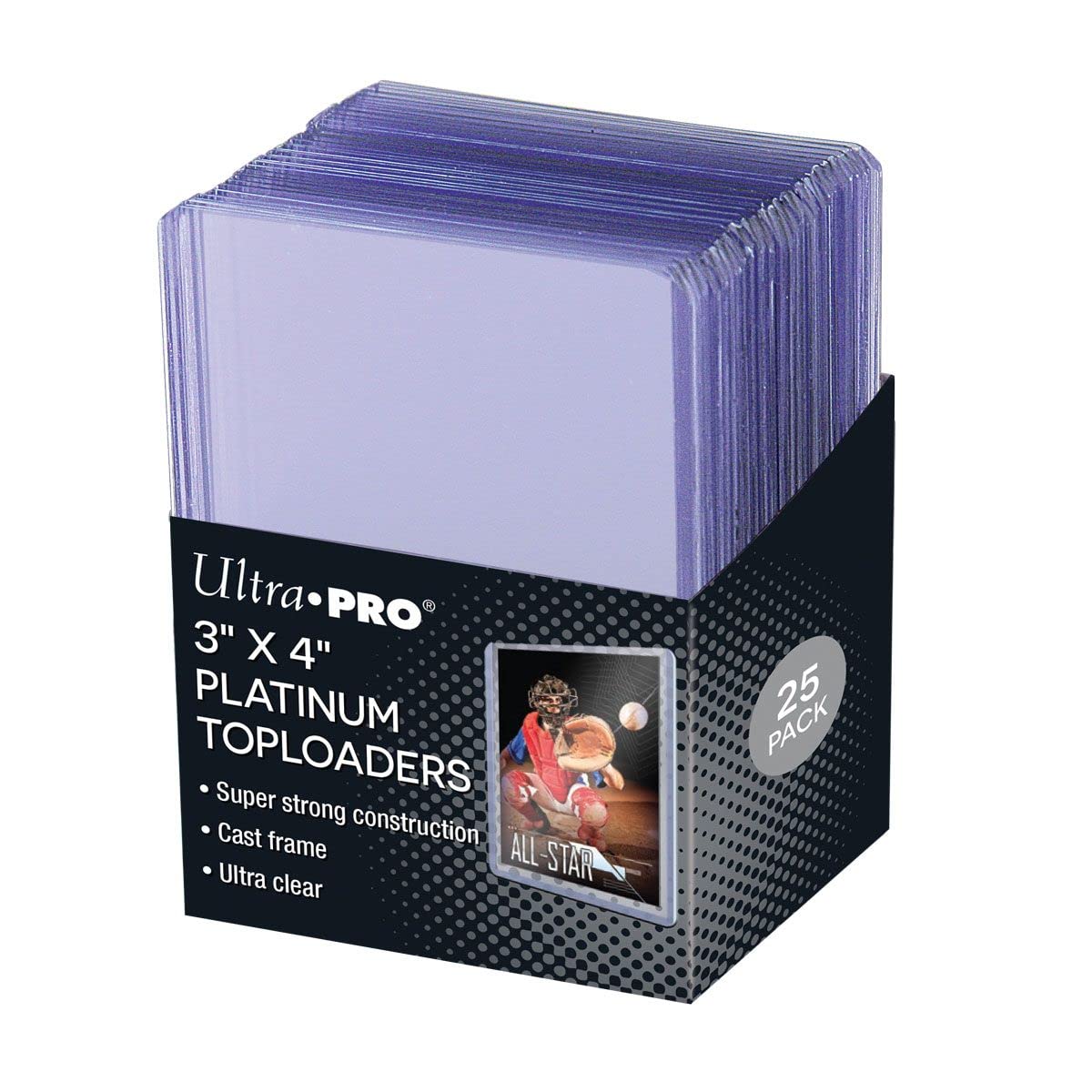 Ultra Pro 3" X 4" Ultra Clear Platinum Toploader 25ct for Pokemon, MTG, Baseball, Basketball, Football and other Trading Deck Cards or Board Games card storage