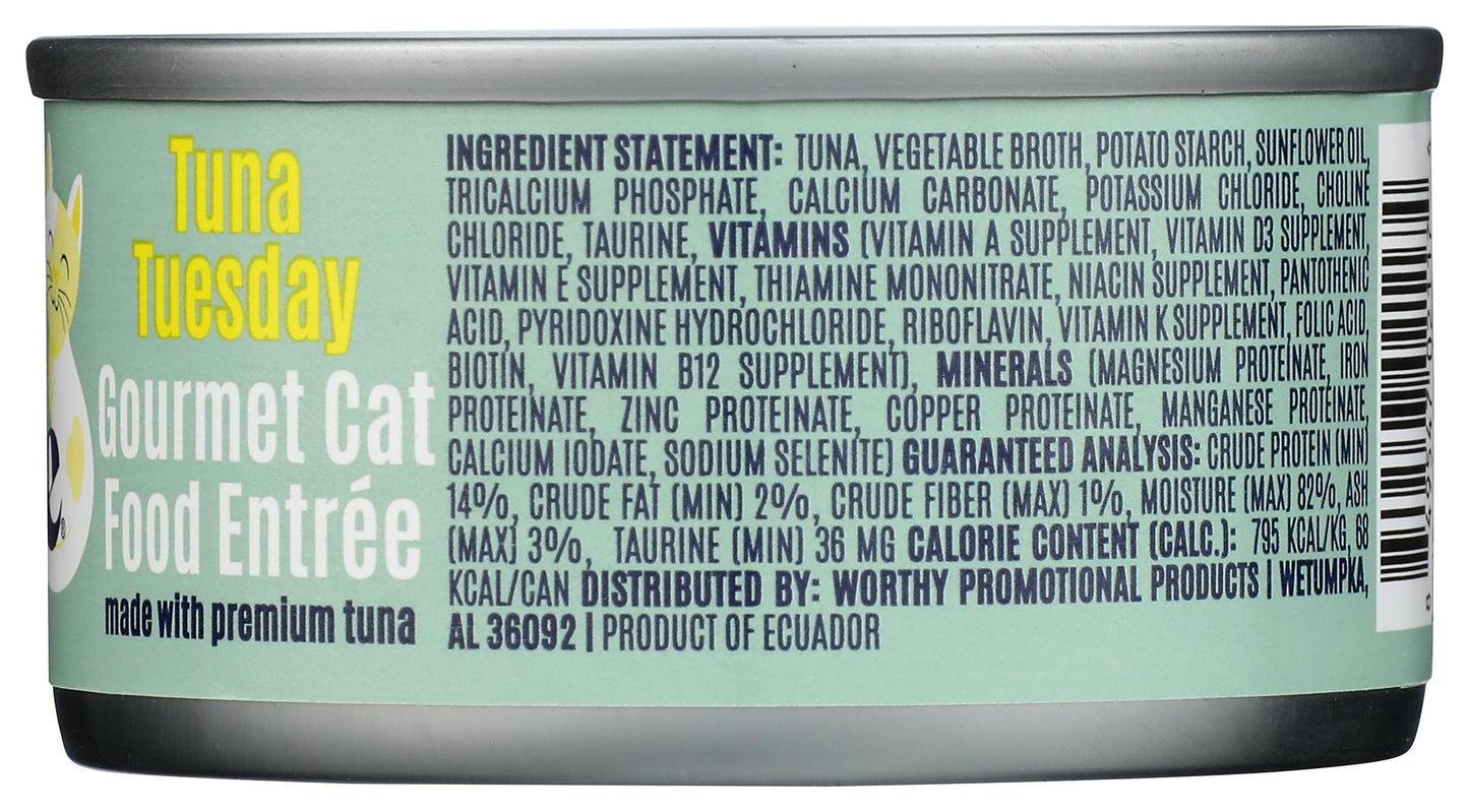 Birdie & Louie, Cat Food Wet Tuna Tuesday, 3 Ounce