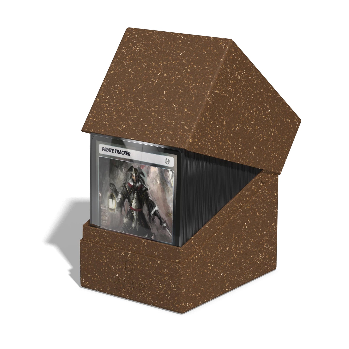 Ultimate Guard RTE Boulder 133+, Deck Case for 133 Double-Sleeved TCG Cards, Brown, 87% Renewable, Made in Germany, Secure & Durable Storage