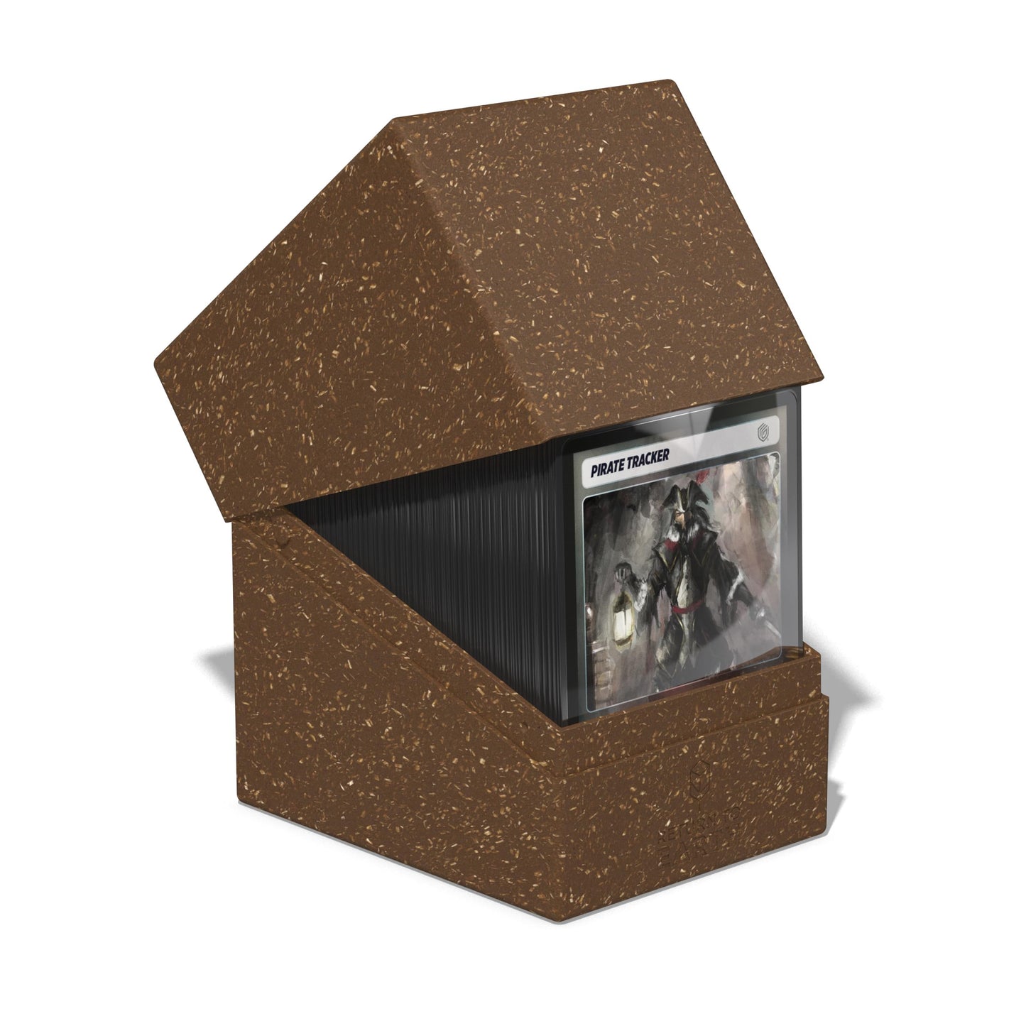 Ultimate Guard RTE Boulder 133+, Deck Case for 133 Double-Sleeved TCG Cards, Brown, 87% Renewable, Made in Germany, Secure & Durable Storage