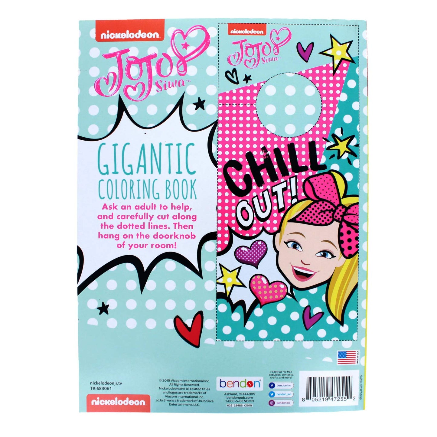 Activity Books JoJo Siwa Gigantic 192 Page Coloring Book with Door Hanger on Back