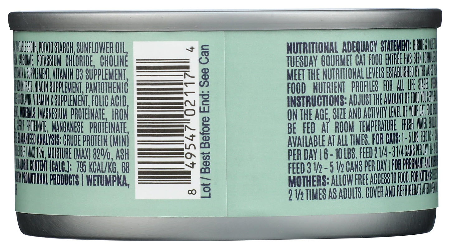 Birdie & Louie, Cat Food Wet Tuna Tuesday, 3 Ounce