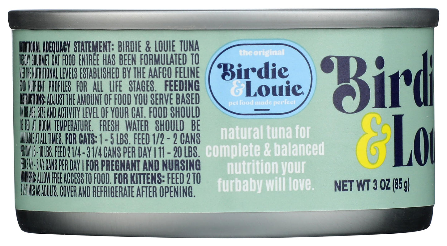 Birdie & Louie, Cat Food Wet Tuna Tuesday, 3 Ounce