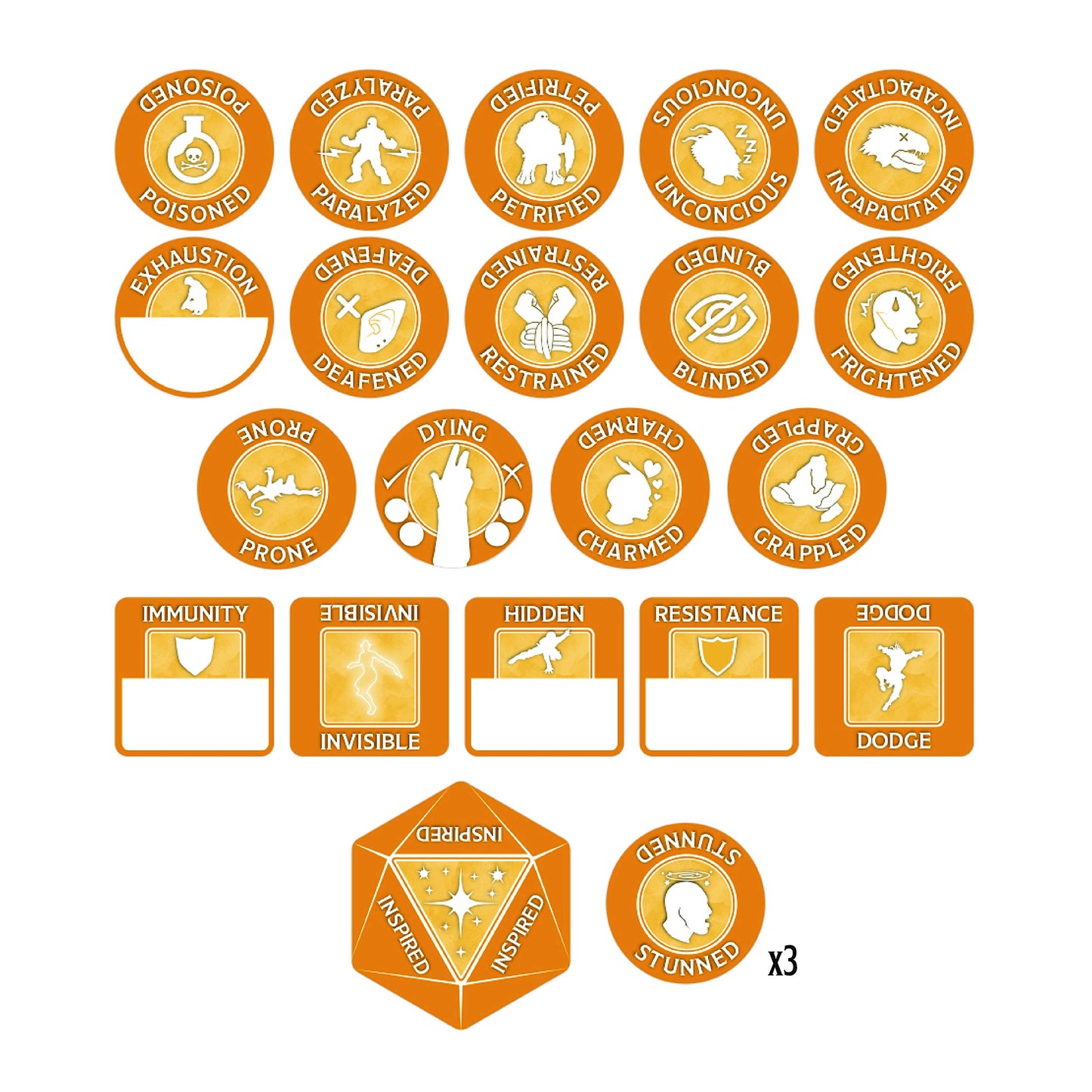 Gale Force Nine Monk Token Set, Multi