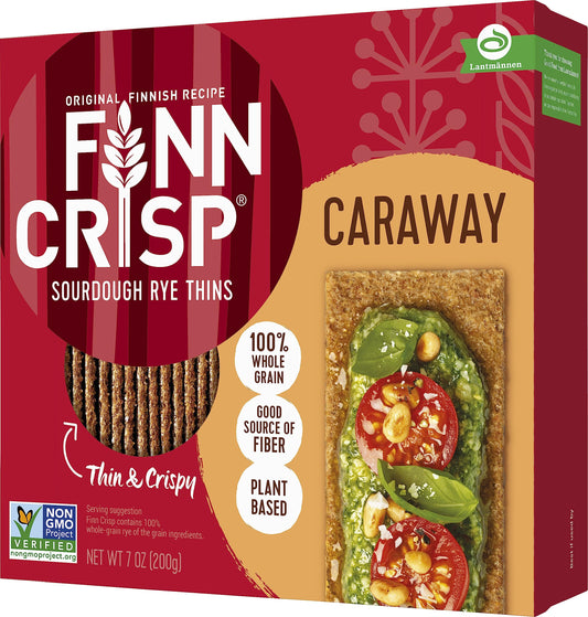 Finn Crisp Sourdough Rye Thins, Original Crispbread, 7 Ounce Boxes