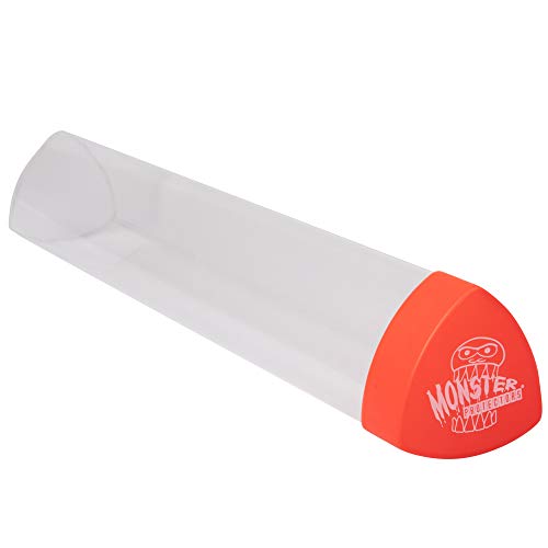 Playmat Tube - Monster Protectors Prism-shaped Play Mat Tube (Red)- Won't Roll Off Surface and Easy in and Out Design