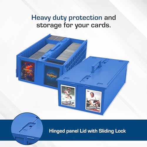 BCW Collectible Card Bin - Holds up to 1600 Cards - Gray | Large Card Storage Box for Loose Trading Cards | Pokemon, MTG, and Sports Card Storage Boxes | Sorting Card Box