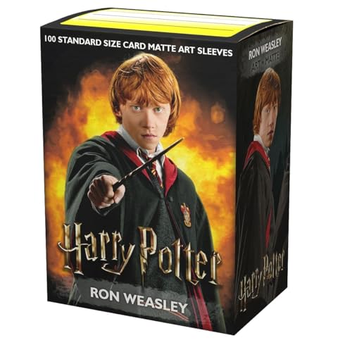 Arcane Tinmen Dragon Shield Sleeves - Matte Art 100 CT - MGT Card Sleeves - Compatible with Magic The Gathering Card Sleeves Pokémon and Other Card Games - Limited EDI: Harry Potter: Ron Weasley