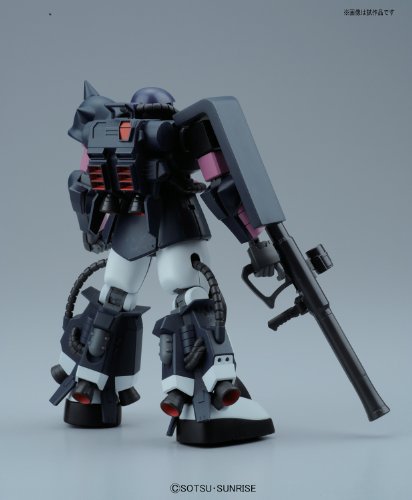 Bandai Hobby HGUC MS-06R-1A Zaku II High Grade Universal Century 1/144 Gundam MSV Action Figure (Black Tri-Stars Color)