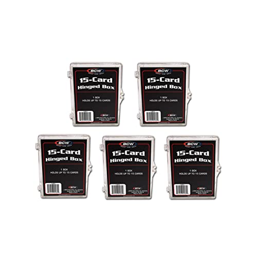 BCW 15 Card Hinged Box - 5 ct
