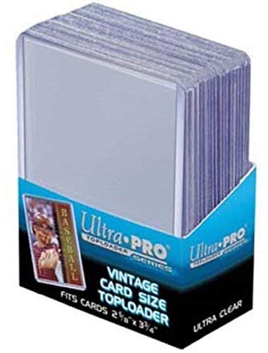 25 ct pack ULTRA PRO 2-5/8" x 3-3/4" Vintage Sized Toploader - Hard Card Holders