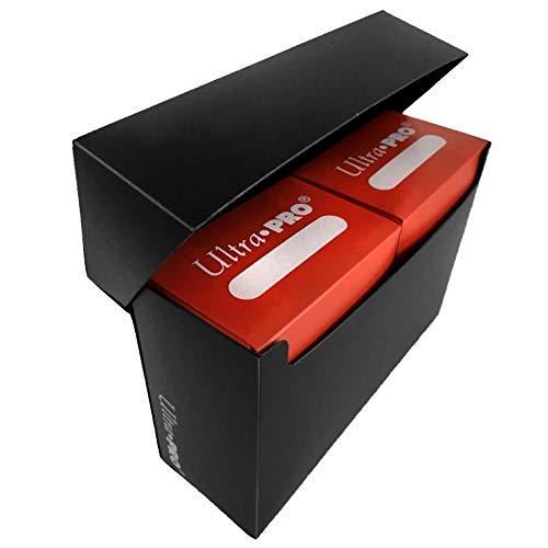 Ultra Pro 3-Compartment Over Sized Black Deck Box, Fits 2 Deck Boxes, 1-Count