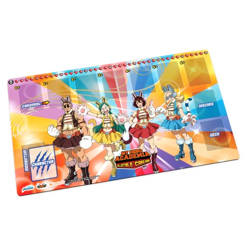 Jasco My Hero Academia Collectible Card Game Series 3 Wild Wild Pussycats PLAYMAT | 18" by 24" Rubber Game Mat | Ages 14+ | 2 Players | Average Playtime 20-30 Minutes | Made by Jasco Games