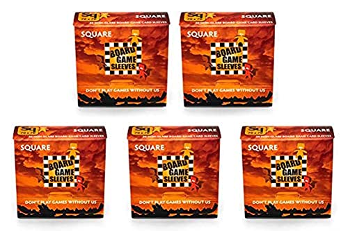 5 Packs Arcane Tinmen Non-Glare Board Game Sleeves 50 ct Square Size Card Sleeves Value Bundle!