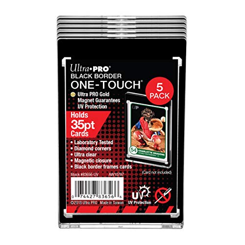 UltraPro 35PT Black Border UV ONE-Touch Magnetic Holder – Bundle of Two 5 Packs – 10 Pieces Total