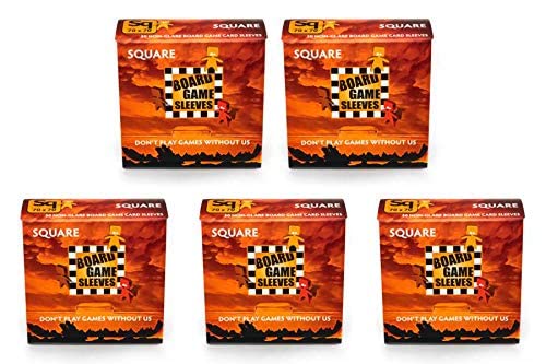 5 Packs Arcane Tinmen Non-Glare Board Game Sleeves 50 ct Square Size Card Sleeves Value Bundle!