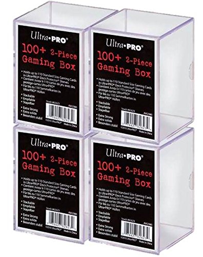 4 Ultra Pro Clear Gamers Stackable 2 Piece Slide-In Deck Box [Bundle of 4]