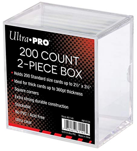 2-Piece 200 Count Clear Card Storage Box