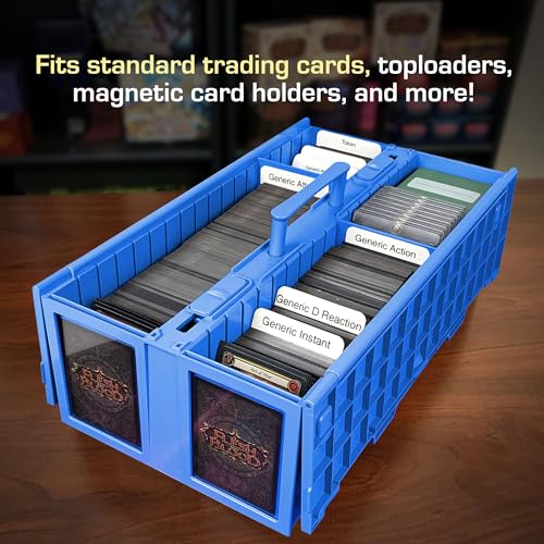 BCW Collectible Card Bin - Holds up to 1600 Cards - Gray | Large Card Storage Box for Loose Trading Cards | Pokemon, MTG, and Sports Card Storage Boxes | Sorting Card Box