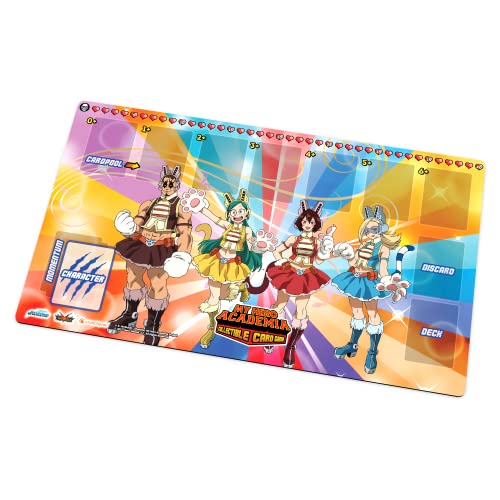 Jasco My Hero Academia Collectible Card Game Series 3 Wild Wild Pussycats PLAYMAT | 18" by 24" Rubber Game Mat | Ages 14+ | 2 Players | Average Playtime 20-30 Minutes | Made by Jasco Games